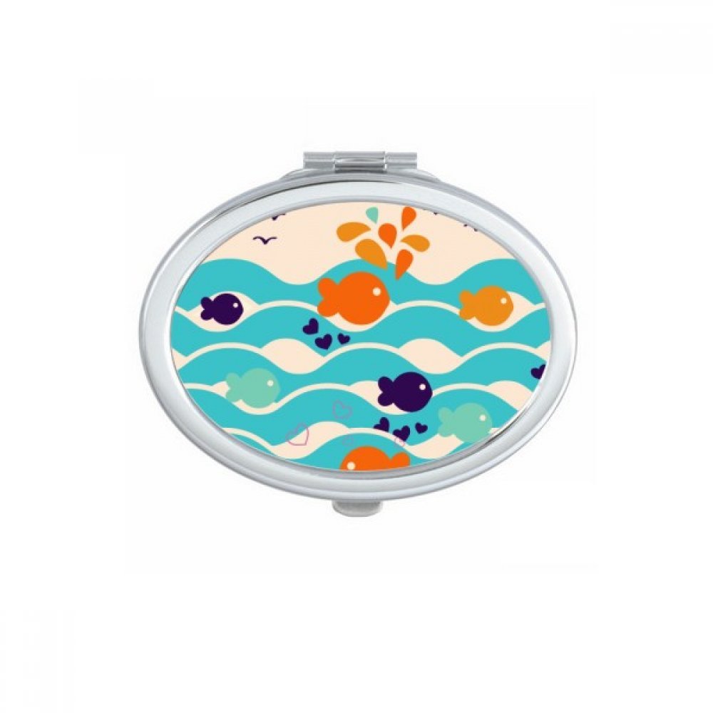 Miroir de poche compact ovale pour ne plus rater son maquillage à cause du manque de visibilité