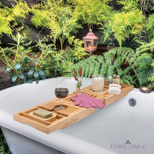 Temple Spring Guante Exfoliante Corporal, Exfoliante Cuerpo Esponja, Guante Autobronceador, Bambú Manoplas Baño, Exfoliating Glove – Rosa - imagen 4