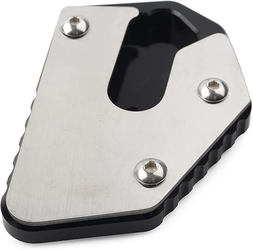 GZYF 1 pcs Black Motorcycle Kickstand Foot Side Stand Extension Pad Support Plate for Suzuki V-STROM VSTROM DL650 650XT