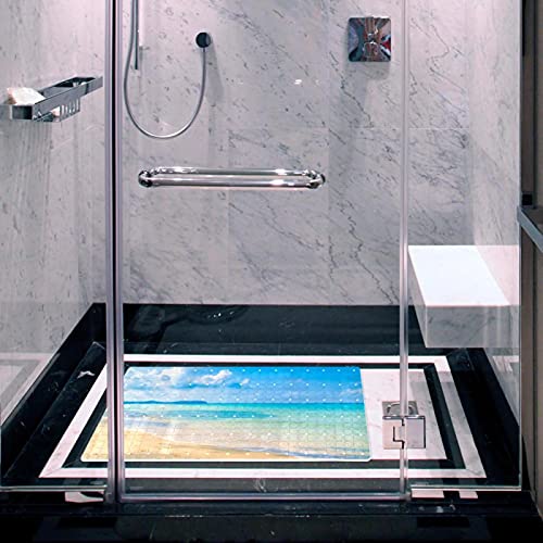 Tapis de douche antidérapant avec ventouses pour bac de bain