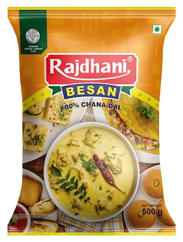 Image of Rajdhani Besan 500gm (Pack of 10) | 100% Chana Dal Besan | Organic Gluten Free Besan |