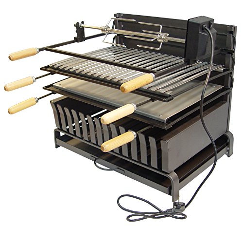 Imex El Zorro - Cajón Barbacoa Abierto Kit Pollo 60X40X50 En Oferta Imex El Zorro 71550 - Cajón Parrilla, Color Gris