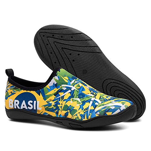 Sapatilha Neoprene Esportes Hibrida Antiderrapante (44, Brasil Colorido,)