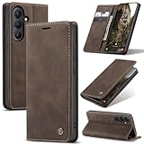 Phernykas Handyhülle für Samsung Galaxy S26 Ultra Hülle Leder,Magnetische Klapphülle mit kartenfach und Standfunktion Smartphone Schutzhülle Lederhülle Samsung S26 Ultra Flip Book Case (Kaffee)