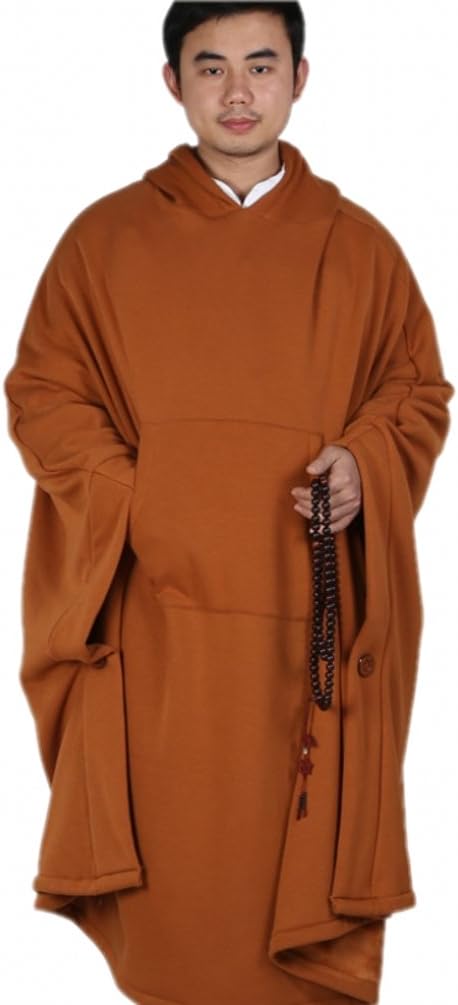 Loose Hooded Coat Meditation Cloak