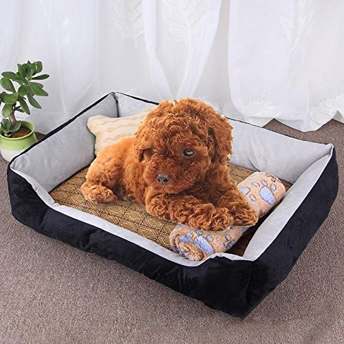 Hammock LLD chien chat gris noir L 80x60cm tapis lit amovible