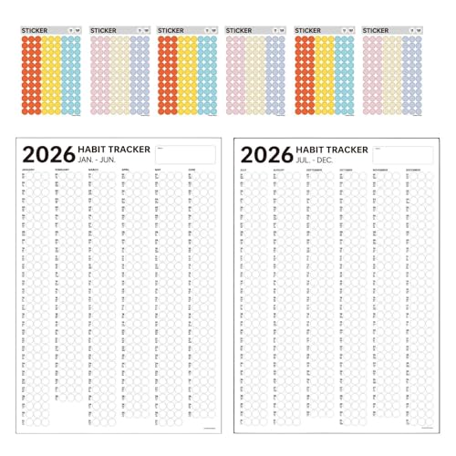 Kalender Für Gewohnheitstracking - Produktivitätssteigerung Selbstverbesserung Kalender | Wöchentlicher und monatlicher Gewohnheitskalender Planer | Für Frauen Männer Kinder Familie Und