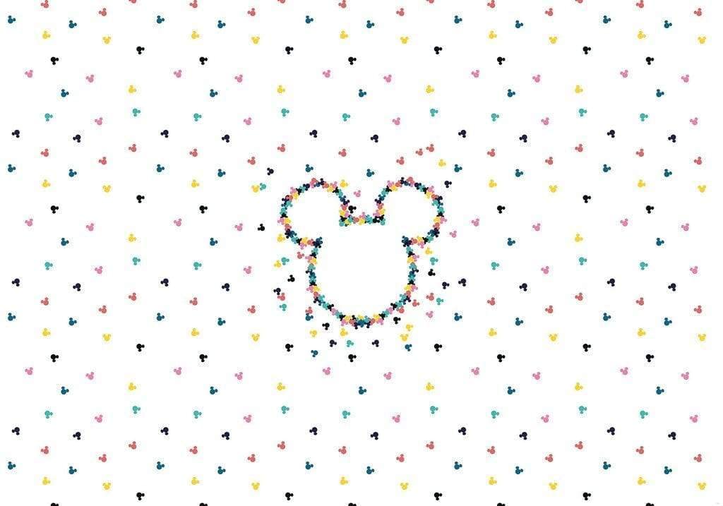 Komar Disney Vlies Fototapete | Mickey Heads-Up | Größe: 400 x 280 cm (Breite x Höhe), Bahnbreite 50 cm | Tapete, Wandbild, Dekoration, Wandbelag, Kinderzimmer, Schlafzimmer | DX8-024, bunt