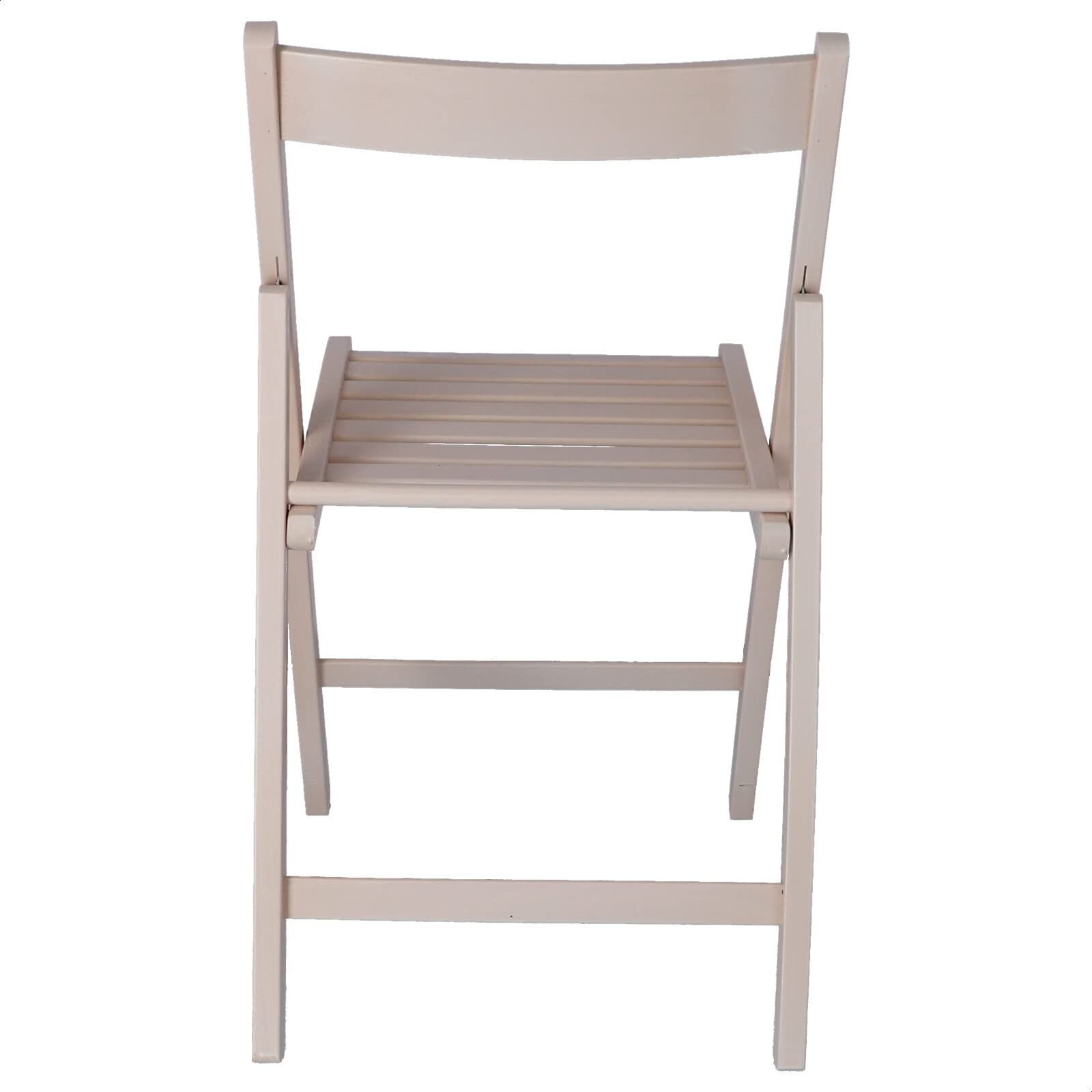 Mueblear 19016 - Sedia pieghevole bassa, in legno, 43 x 46 x 79 cm bianco