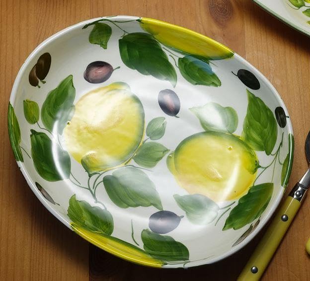 Amazon | イタリア サラダボウル パスタ 皿 陶器 レモン BRE-1768-23LE