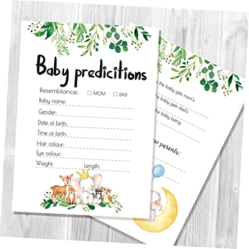 Amosfun 100 Pçs Cartões Atividade Gênero Rústico Jogos Conselhos Chá Casa De Fazenda Revelação Bebê