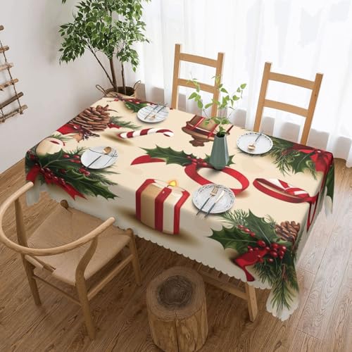 Nappe thématique de Noël rectangle déperlante pour salle à manger