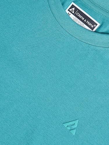 Image of Clans & Hans Men's Super Combed Cotton T Shirt, Regular Fit Round Neck Tshirt, Half Sleeves, Plain T-Shirt for Men