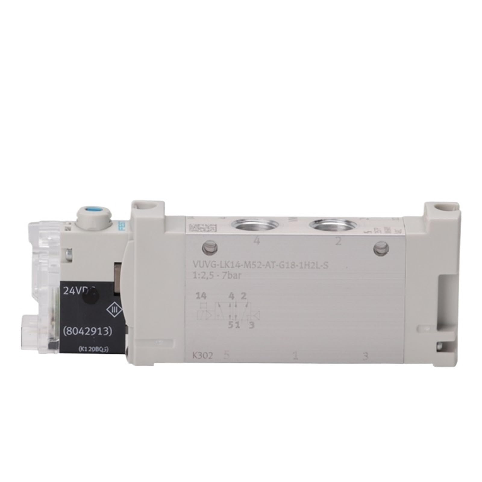 1 unidad VUVG-LK10/14-M52-AT-M5/G18-1H2L-W1-S 589287 589281 VUVG-B10-M52-RZY/RZT-F-1P3 564212 566490 Electroválvula neumática(589281)