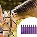 CasaNexa 8 Pcs Horse Mane Bags Nylon Mane Protector for Horses Care Protect from Wind Sun Mud Dirt Prevents Tangles Breakage Rubbing Easy Use Washable-Deep Purple