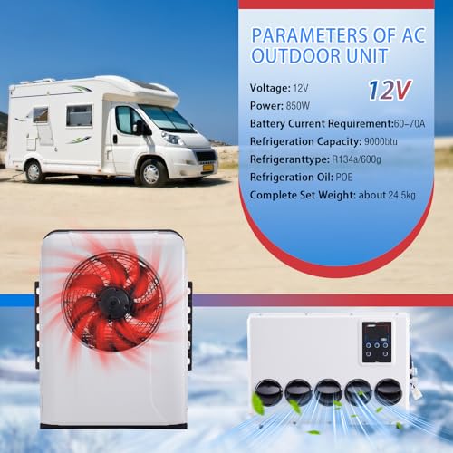 12V DC Split Air Conditioner 9000BTU