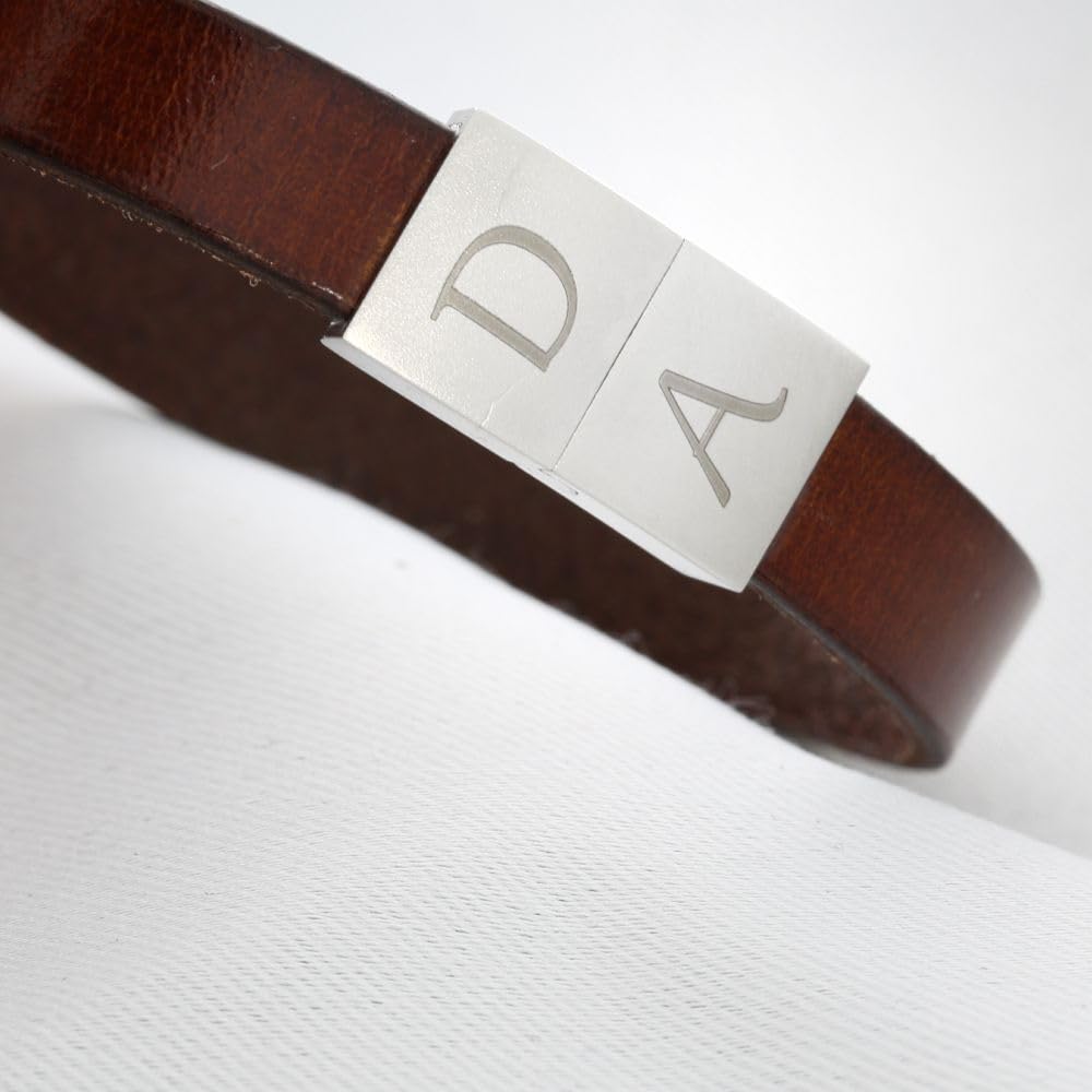 Namensarmband Leder Herren Lederarmband Koordinaten oder Spruch Armband mit Gravur Männer Herrenschmuck Gravur Männerschmuck | HANDMADE IN GERMANY