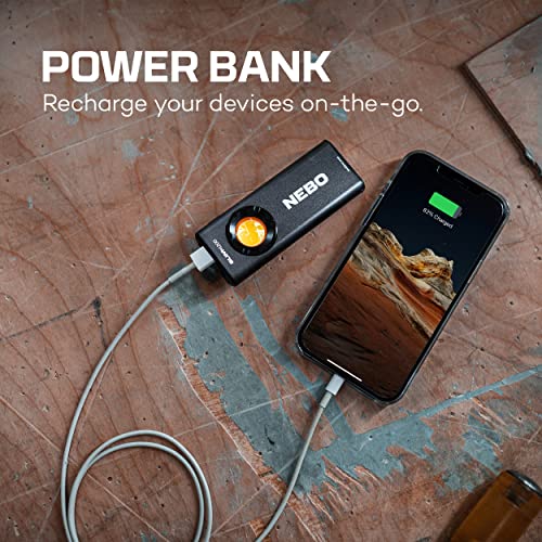 Image of NEBO Slim+ 1200 Pocket Light | USB-C Rechargeable 1200 Lumen Pocket Light, 7 Light Modes, Portable, Magnetic Clip, Waterproof and Impact Resistant - Black