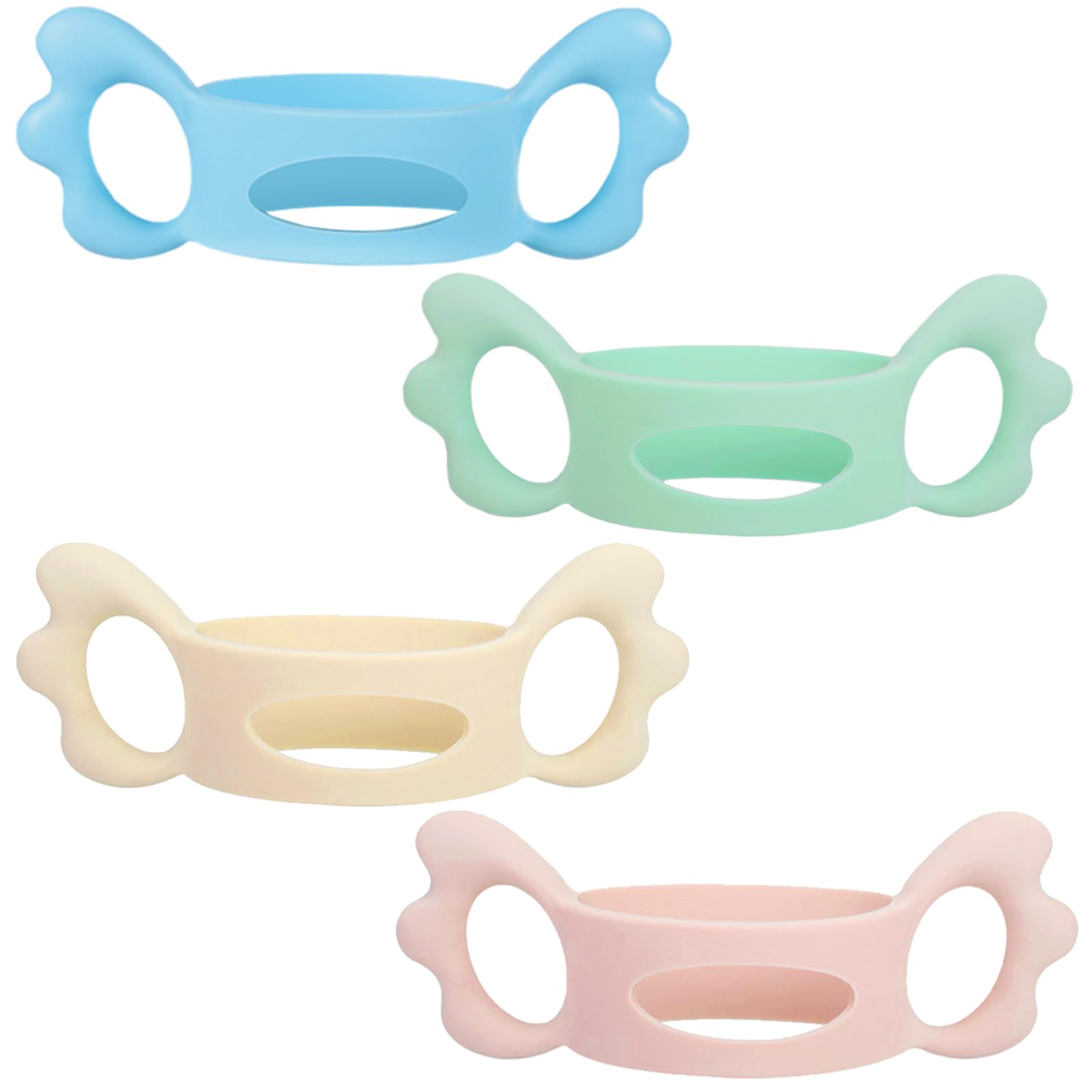 4 Pezzi Manico per Biberon Silicone, Manici per Biberon a Collo Largo, Facile Installazione Bambini Manici per Bottiglie per Bambini con Design a Presa per Silicone Oltre 6cm Diametro Esterno