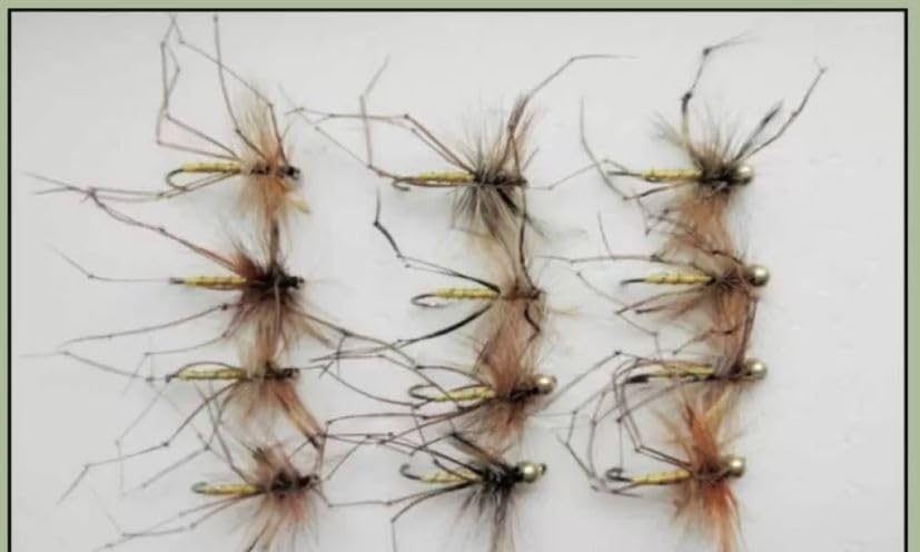 12 Daddy Long Legs, Trout Flies Standard and Goldhead Size 10 or 12 Barbed or Barbless (Barbless, 10)