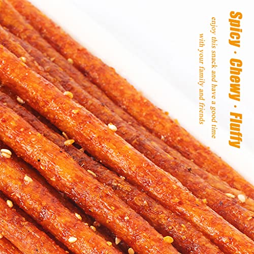 SXET Spicy Strips, 3 Packs Latiao Spicy Strip, Chinese Special Spicy Snacks, Classic Casual Snacks, Stick Shaped 辣条 120g / 4.23oz per Pack (Stick Shaped, Pack of 3)