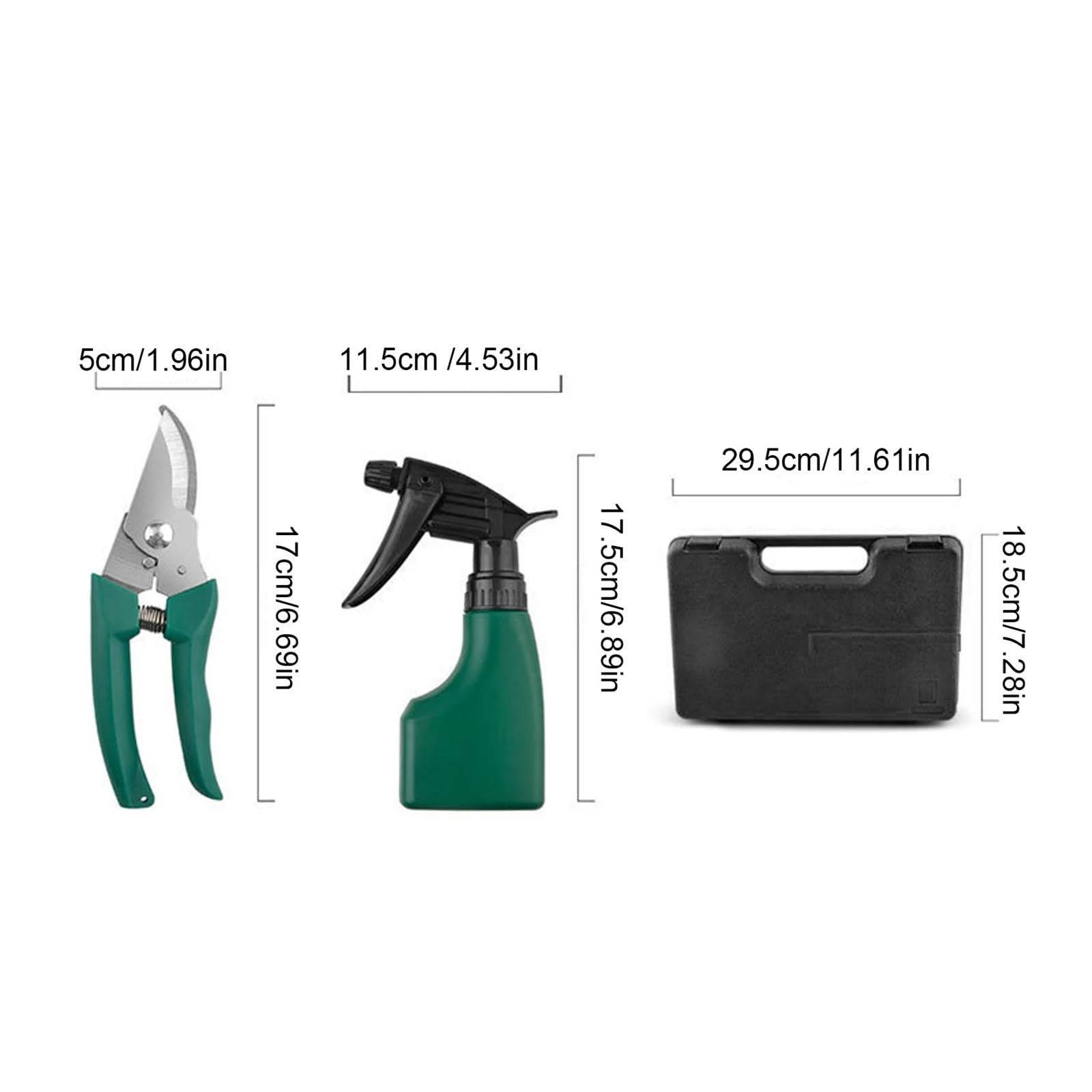 Generico Set di Attrezzi da Giardino 5 Pezzi con Custodia Attrezzo for Piante in Vaso Riutilizzabile Giardinaggio Portatile(3)