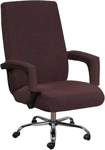 Miniatura 1 de VIENLOVE Fundas para sillas de oficina, mezcla de poliéster, suave, protector de muebles, funda elástica con fundas para brazos, con textura,