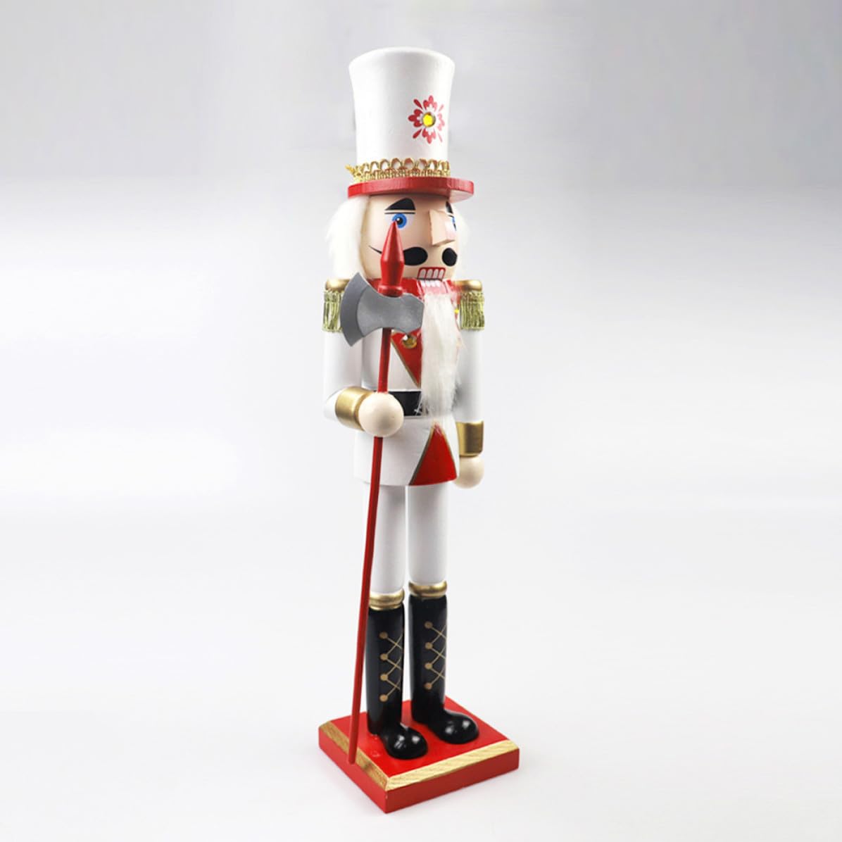 Toyvian Cascanueces de Madera Navideños, Figura Decorativa en Color Claro
