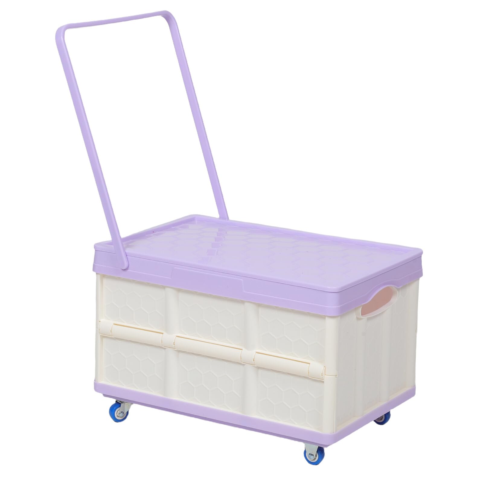 Schulwagen Faltbar mit Rädern Bücherwagen Mobile Transportkisten Zusammenklappbare Rollkiste für Einkaufen Camping und Büro Robust und Vielseitig