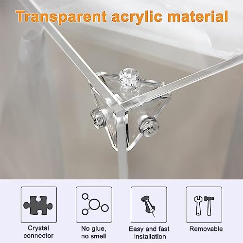 MOROBOR 24pcs Acrylic Corner Bracket - Image 3