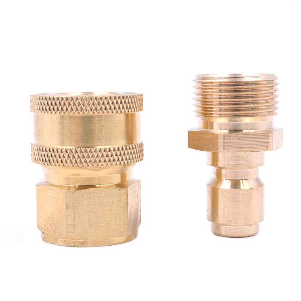 ZONADAH Hochdruckreiniger Adapter M22x14mm Auf 3/8 Zoll - Messing Schnellkupplung