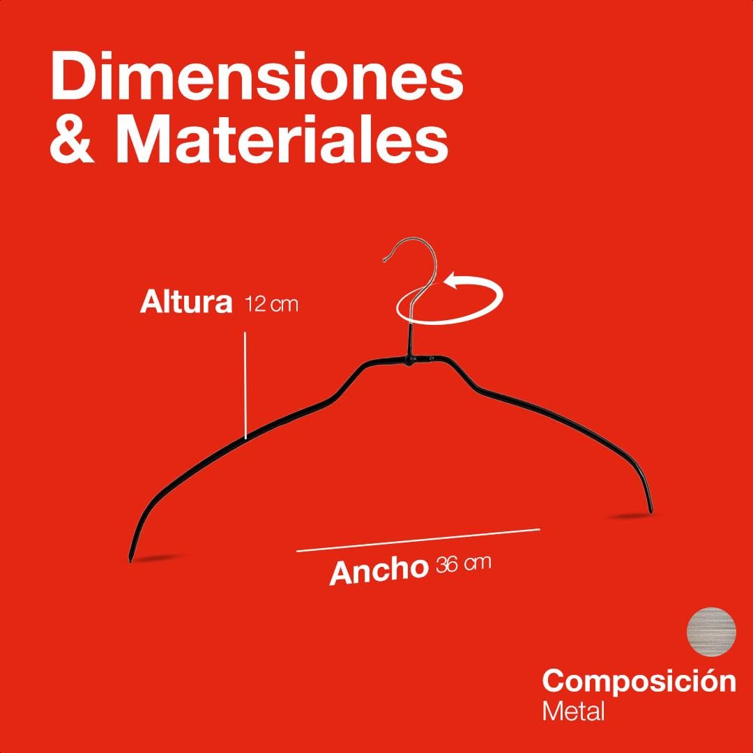 MAWA Perchas, Set de 20 Perchas Ahorra Espacio y Antideslizantes, Gancho Giratorio 360°, Ideales para Blusas, Camisas y Camisetas, 36 cm, Blanco, Fabricadas en Alemania