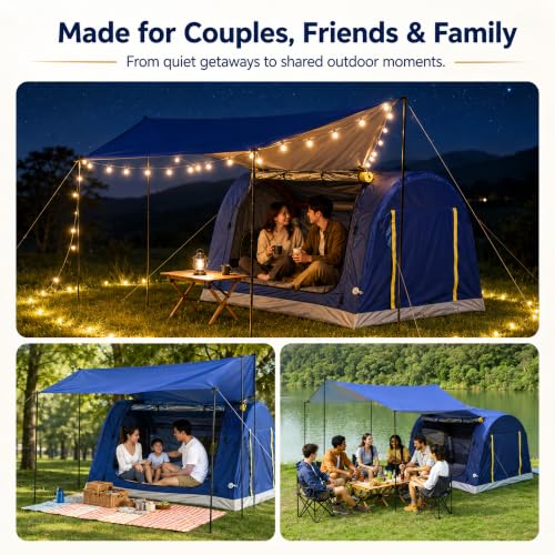 2-4 Person Inflatable Tent with Awning