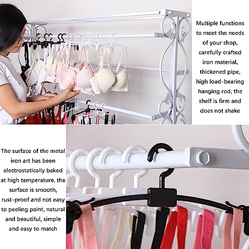 Espositore per Negozi di Abbigliamento Commerciale, scaffali per Negozi di Abbigliamento, scaffali per Indumenti, Calzini Multistrato, Biancheria Intima, Sciarpe, Pantaloncini, Pan