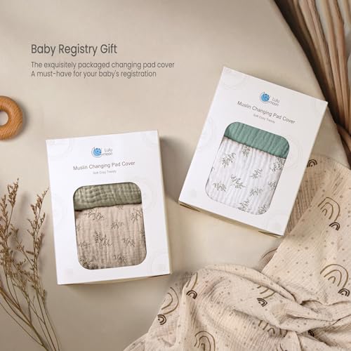 image for lulumoon Muslin Changing Pad Covers: Baby Cotton Changing Table Covers