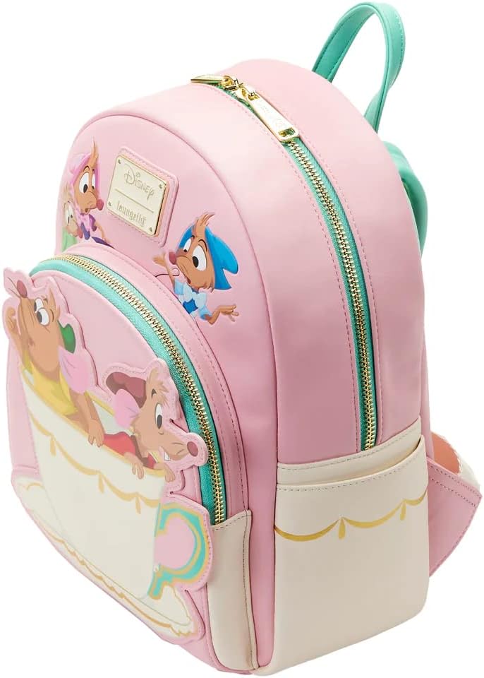 Loungefly Cinderella Gus and Jaq Teacup Mini Backpack