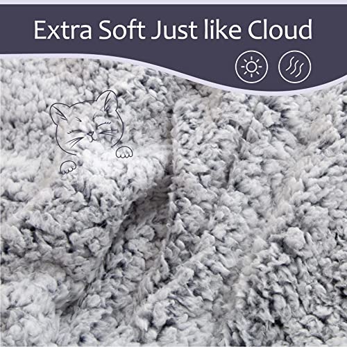 EMME Sherpa Ultra Soft Warm Fuzzy Fleece Throw Blanket, 152 x 203 cm Microfiber Cozy Blanket for Couch & Sofa, Lightweight - Image 3