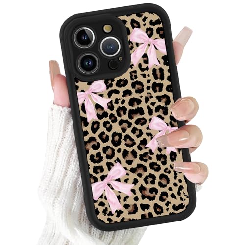 Coque esthétique léopard rose iPhone 13 Pro idée cadeau tendance fille