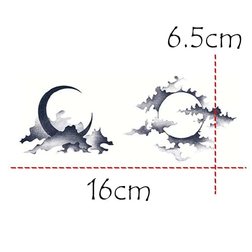 Miniatura 3 de 2 hojas Luna Sol Pareja Tatuaje Temporal Tinta Tinta No Reflectante Impermeable Tatuaje Muñeca Tatuaje Adhesivo de Larga Duración