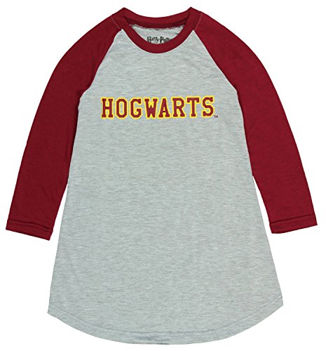 Harry Potter Long Sleeve Hogwarts Raglan Night Gown2