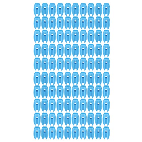 Hapivida Aislante para Cerca Eléctrica, 100PCS Aislante de Poste Cuadrado ABS Resistente a la Intemperie para Alambre de Acero, Aislante para Cerca Eléctrica Poste Esquina Poste Tu (Azul)