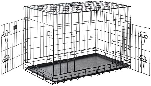 Pet Trex PT2304 48" Folding Pet Crate Kennel Wire Cage for Dogs, Cats or Rabbits