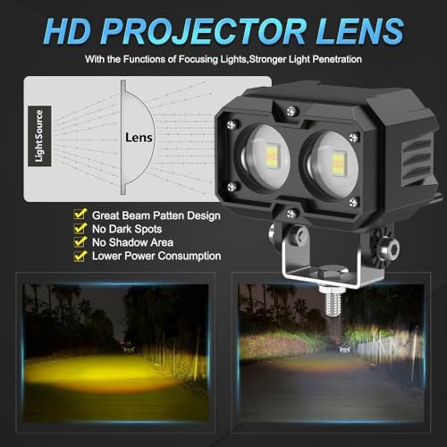 Antibrouillards longue portée moto projecteur LED 12V 85V