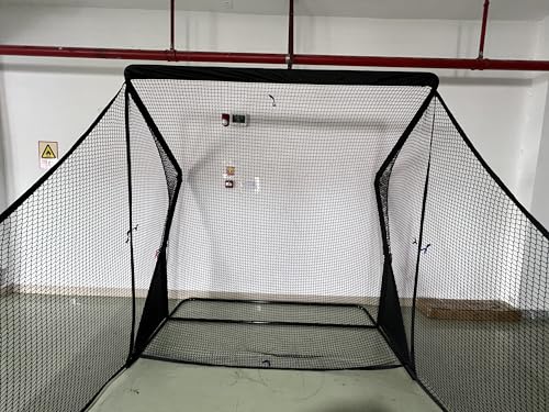 GOLF PAPI Golf Practice Net – 7.5 ft Compact Return Net with Steel Frame and Side Shank Protection – Indoor & Outdoor Golf Hitting Net for Backyard, Garage, or Simulator Use