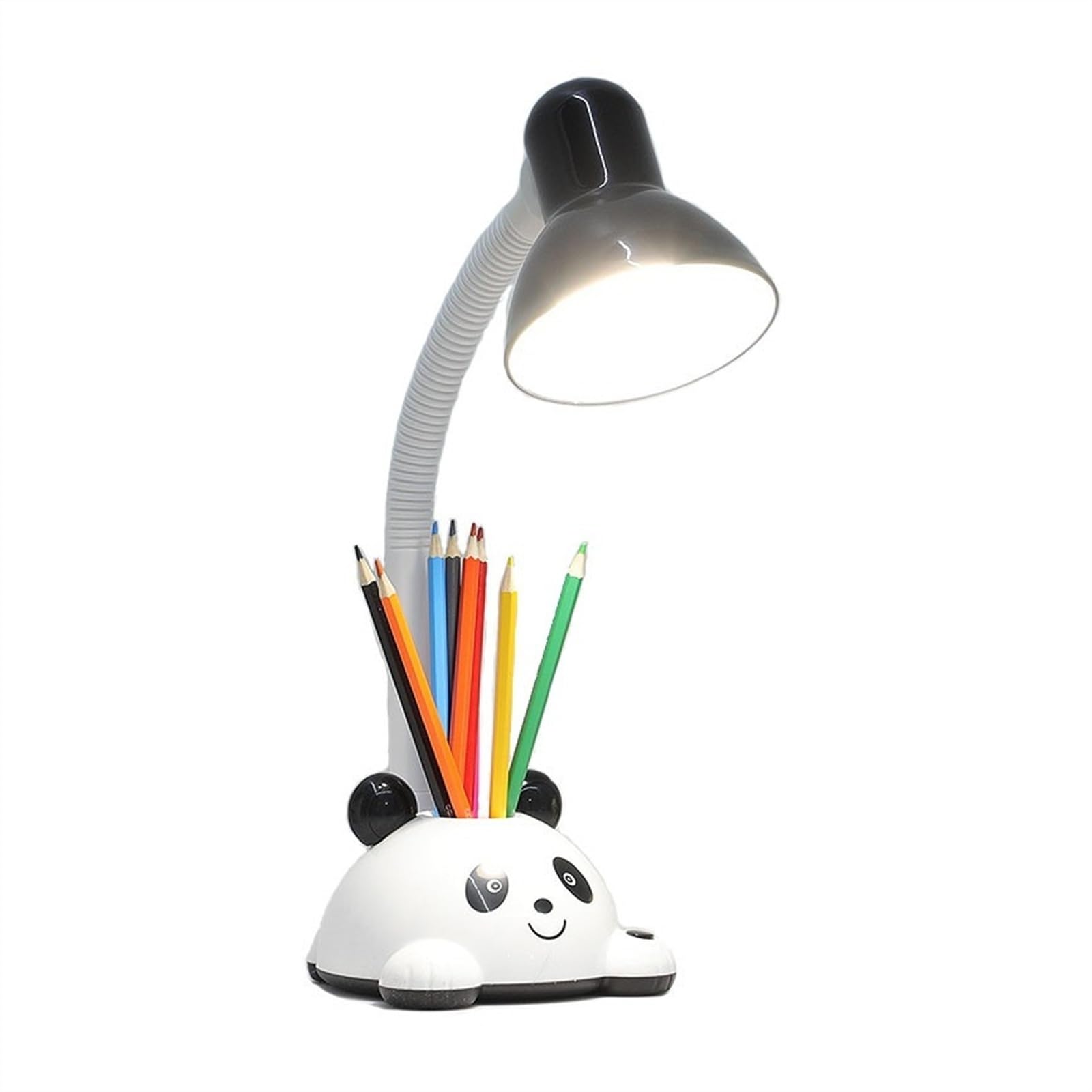 Lampada da Scrivania Simpatica lampada da scrivania a forma di panda con portapenne, interruttore a pulsante, lampada da tavolo/scrivania a LED dimmerabile con 3 modalità di illuminazione for ragazzi
