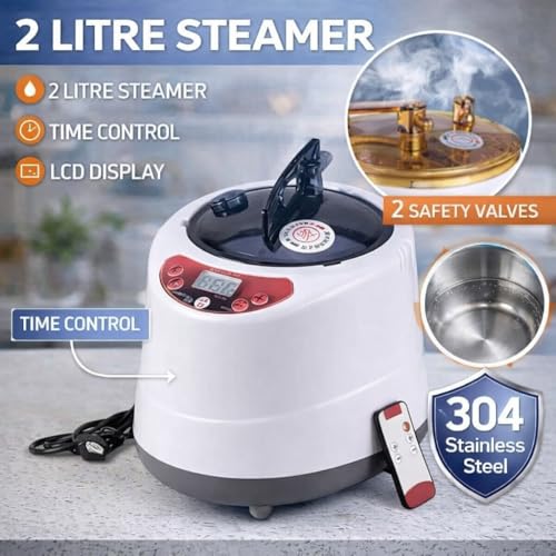 Image of Portable Sauna for Home Full Body Personal Sauna Steam at Home Spa with 2L 1000W Steam Generator, 90 Minute Timer, Remote Control (DARK PINK)