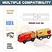 Electric Remote Control Train Toy, Battery Operated Locomotive Motorized Train Toy Gift for Boy Kids Toddlers Fit Thomas, Brio, Chuggington(red Truck)