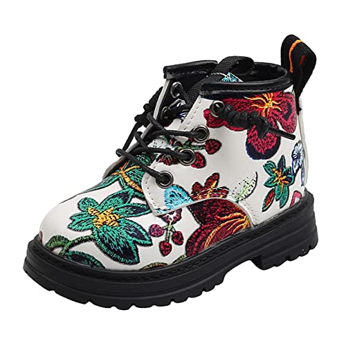 Baby Snow Shoes Fashion Autumn Winter Children Boots Boys Girls Ankle Boots Thick Soled Non Slip Lace Up Flower