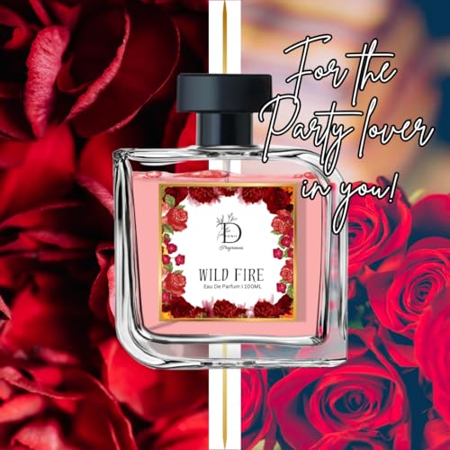 Image of Dionii WILDFIRE Womens Eau De Parfum Perfume | Long Lasting Jasmine Fragrance With Bergamot & Orange, 100 ML