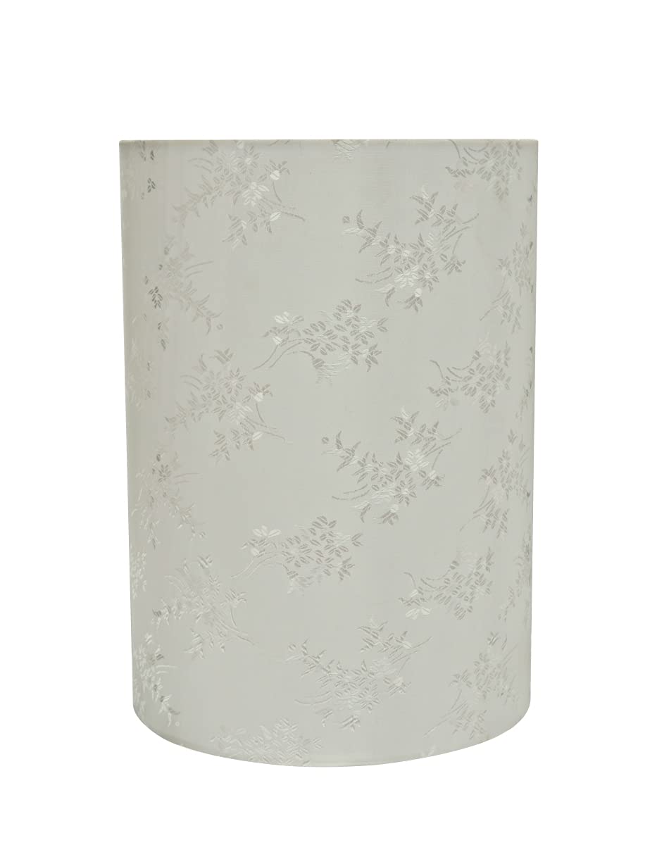 Aspen Creative 31026A Transitional Hardback Drum (Cylinder) Shape Spider Construction Lamp Shade in Butter Creme, 8" wide (8" x 8" x 11")